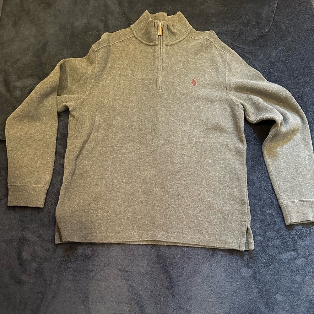 Polo by Ralph Lauren dark gray 1/4 zip pullover size medium